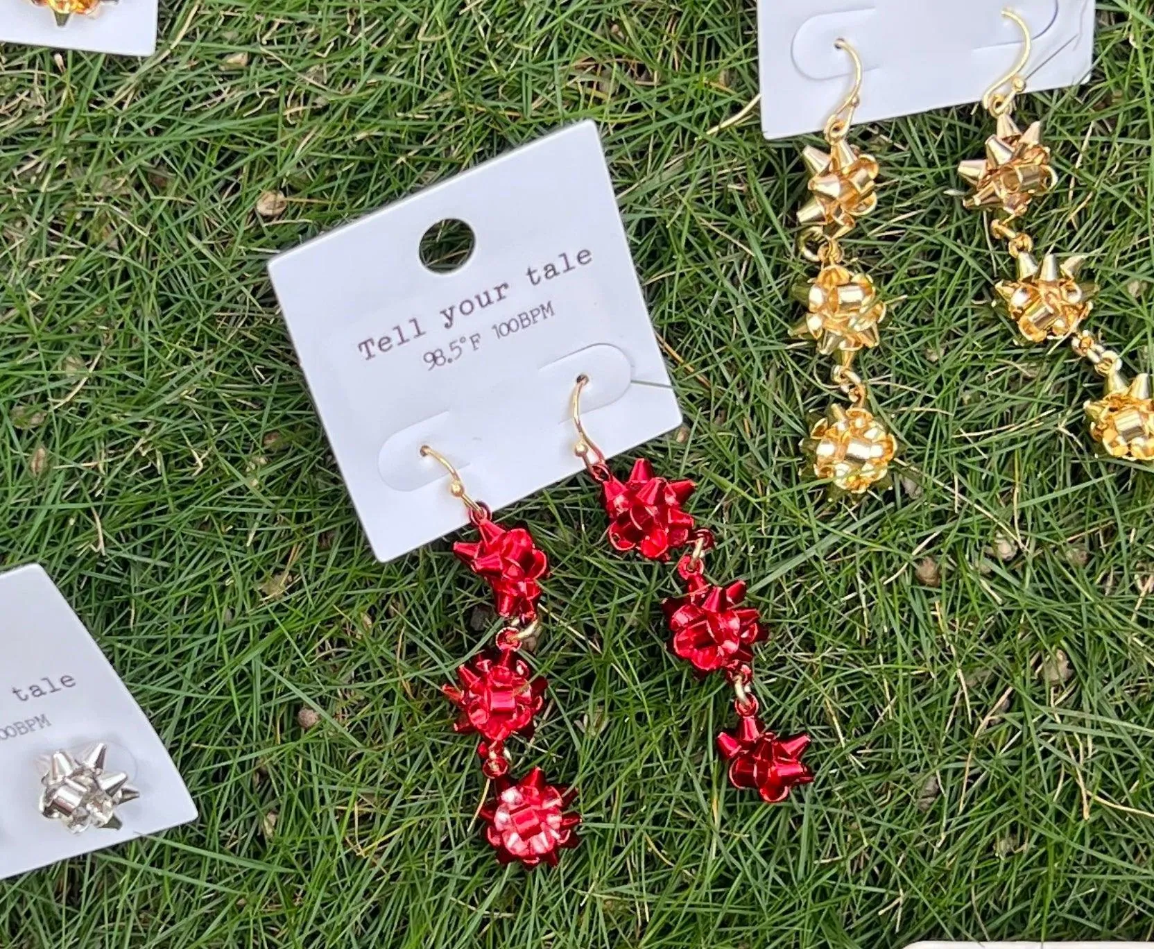 Christmas Bow Earrings