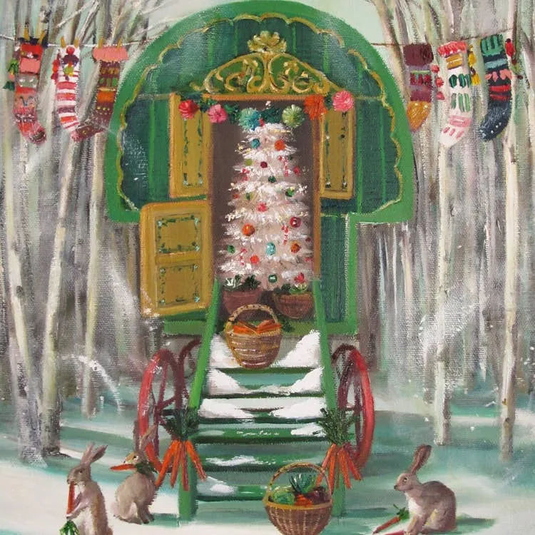 Christmas Caravan - Janet Hill Studio Art Print