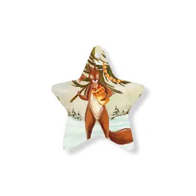 Christmas Decorations CHEWY XMAS- Wooden Xmas Star And Fridge Magnet