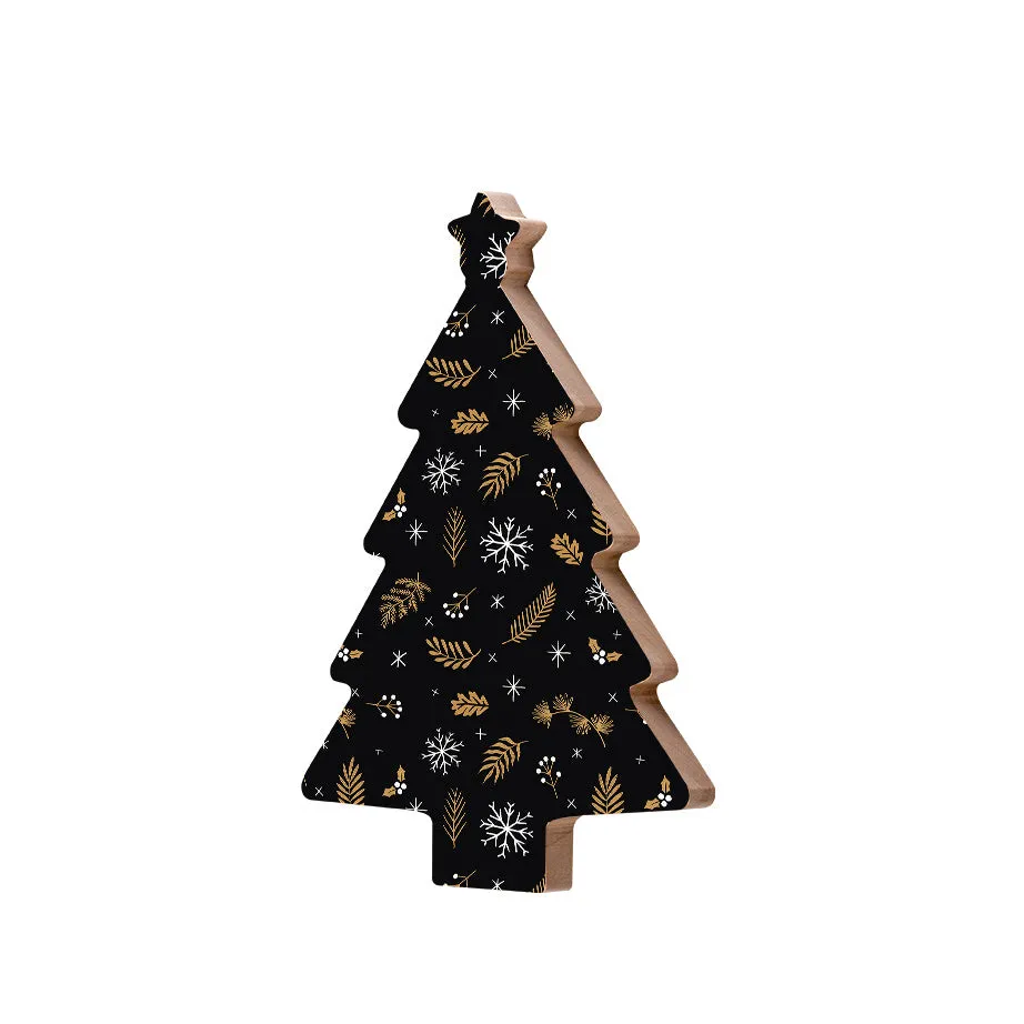 Christmas Decorations FA LA LALA LA- Wooden Xmas Tree And Fridge Magnet