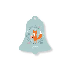 Christmas Decorations FOXY PRESENTS- Wooden Xmas Bell And Fridge Magnet