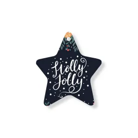 Christmas Decorations HOLLY JOLLY II- Wooden Xmas Star And Fridge Magnet