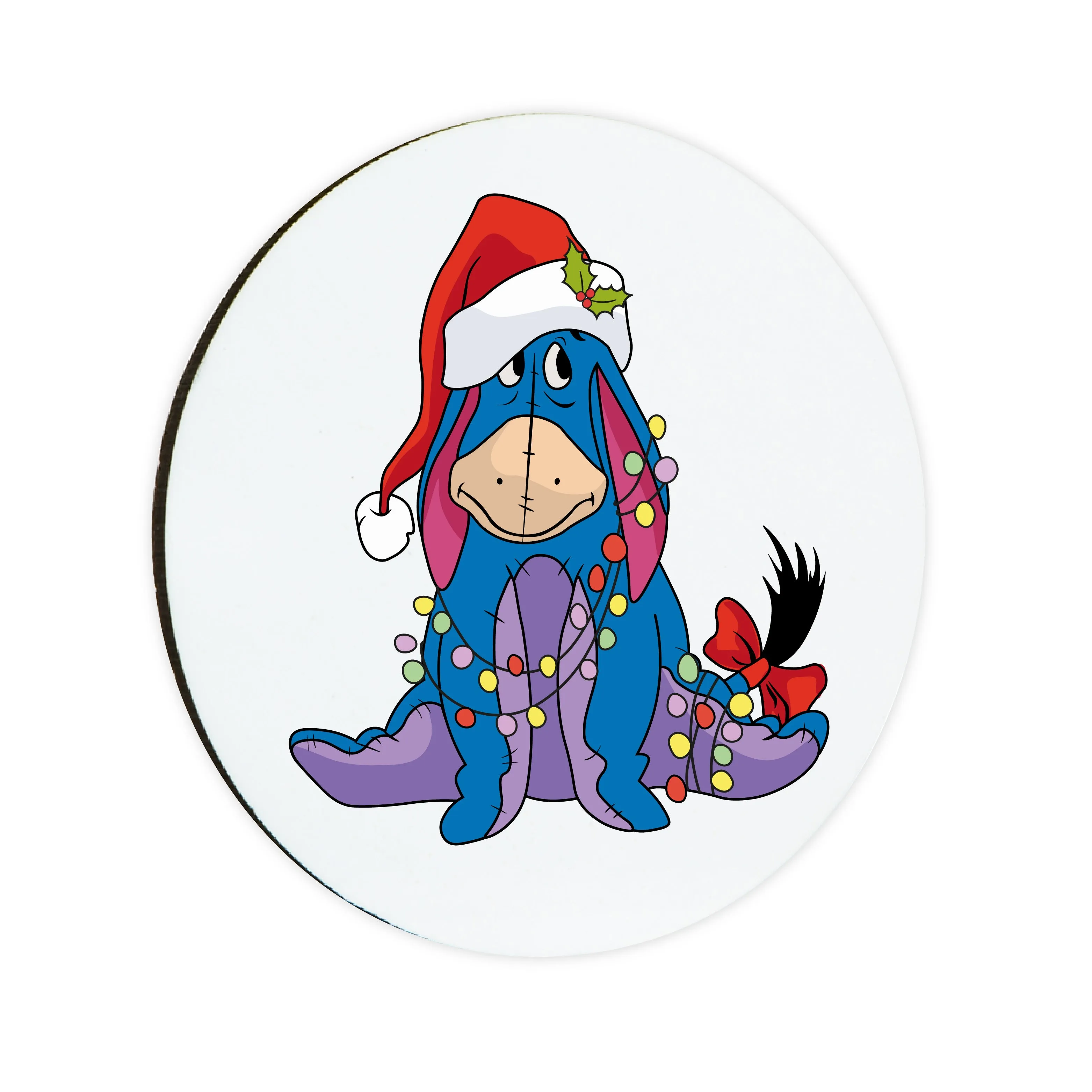 Christmas Eeyore Circle Coaster