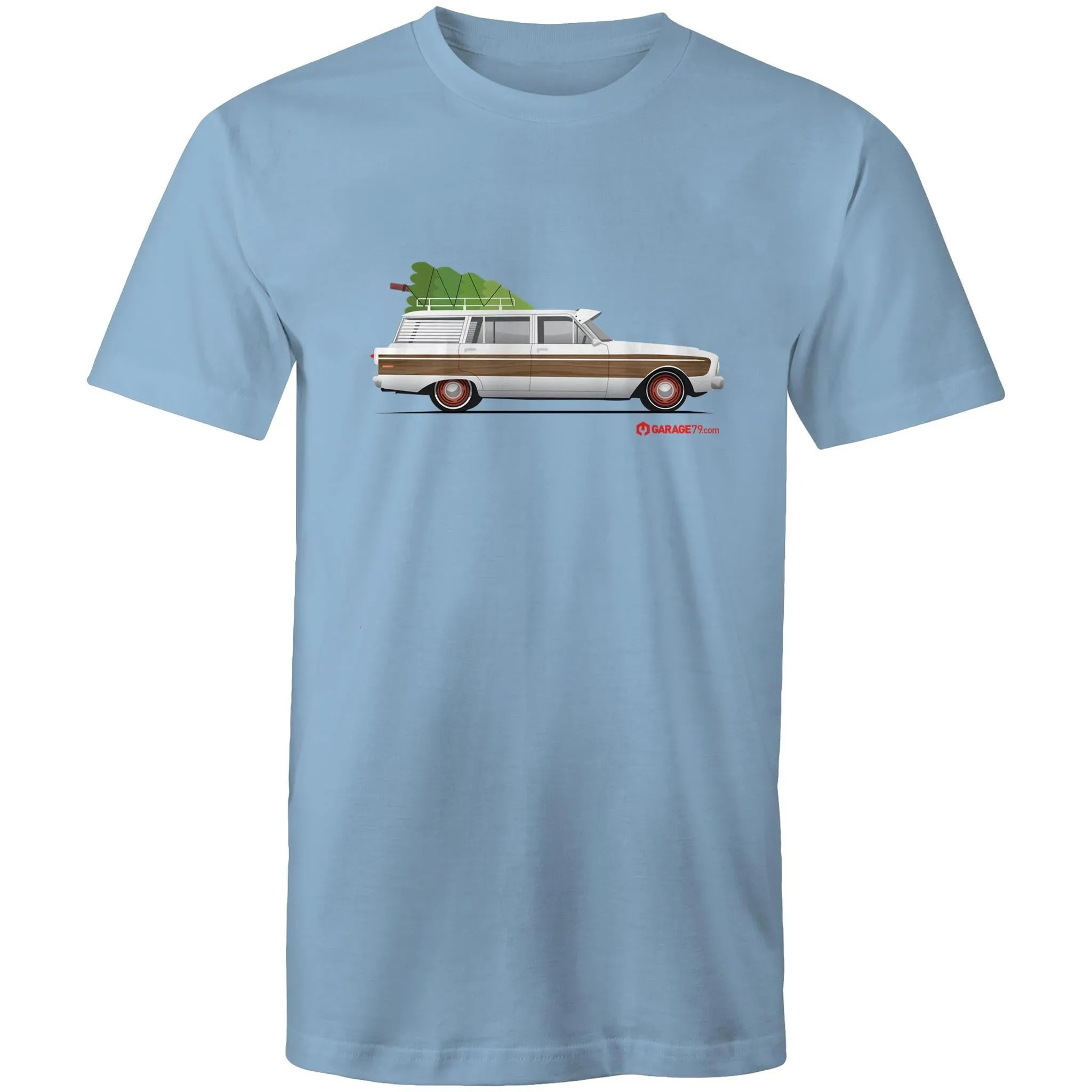 Christmas Falcon Surfing Wagon Tree - Mens T-Shirt