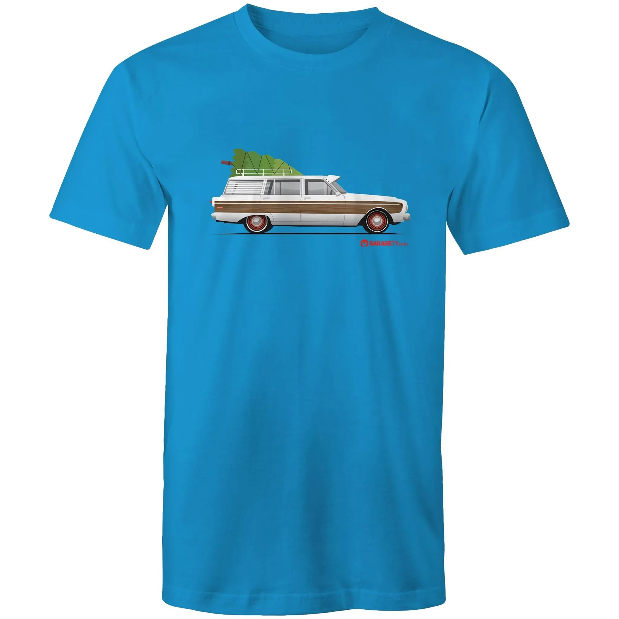 Christmas Falcon Surfing Wagon Tree - Mens T-Shirt