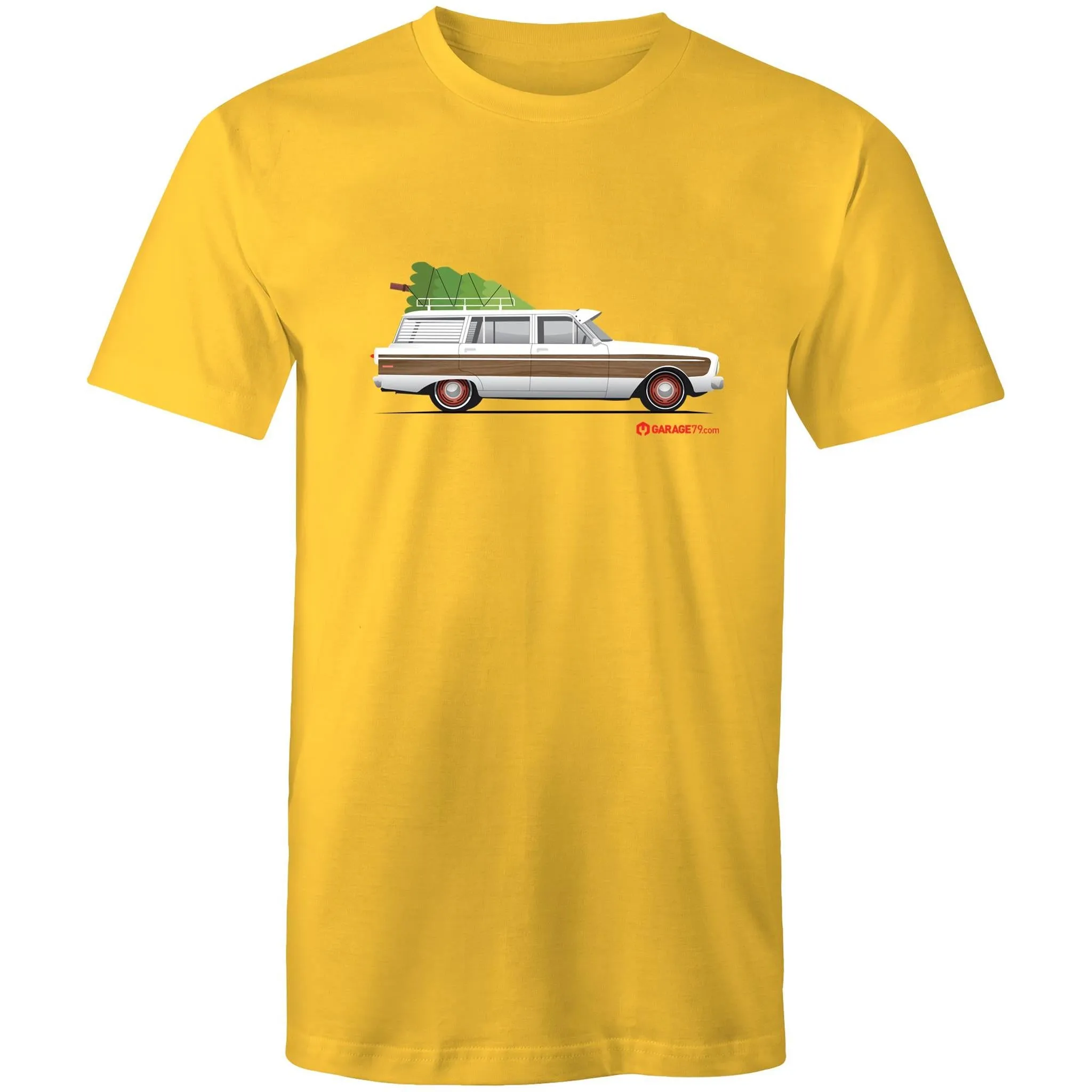 Christmas Falcon Surfing Wagon Tree - Mens T-Shirt