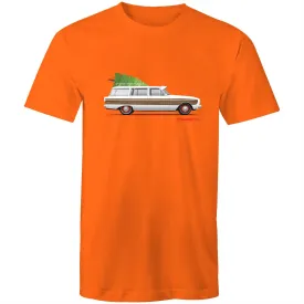 Christmas Falcon Surfing Wagon Tree - Mens T-Shirt