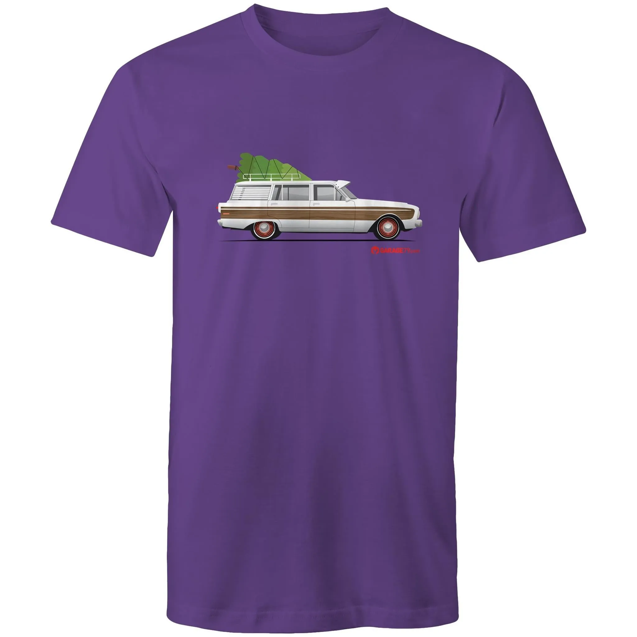 Christmas Falcon Surfing Wagon Tree - Mens T-Shirt