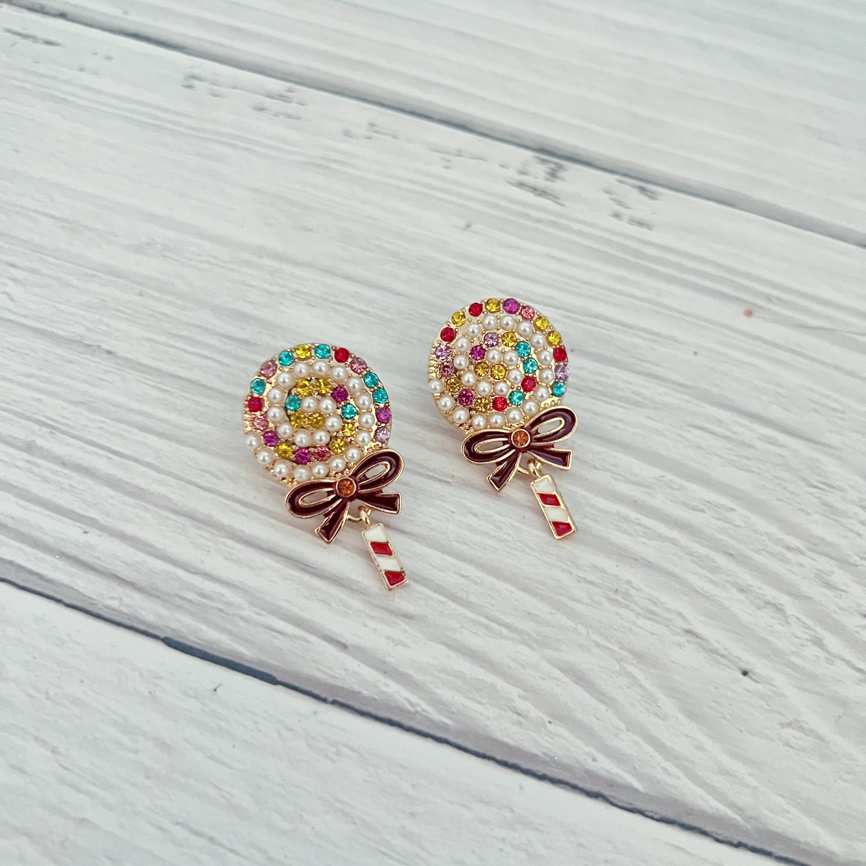 Christmas Lollipop Earrings