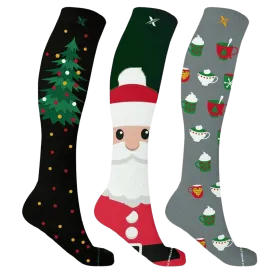 Christmas Parties Compression Socks (3-Pairs)