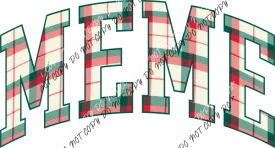 Christmas Plaid Meme DTF Transfer