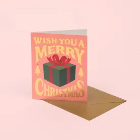 Christmas Present Card - Pink