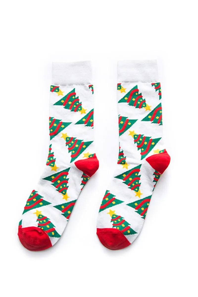 CHRISTMAS PRINTING ANKLE CREW SOCKS