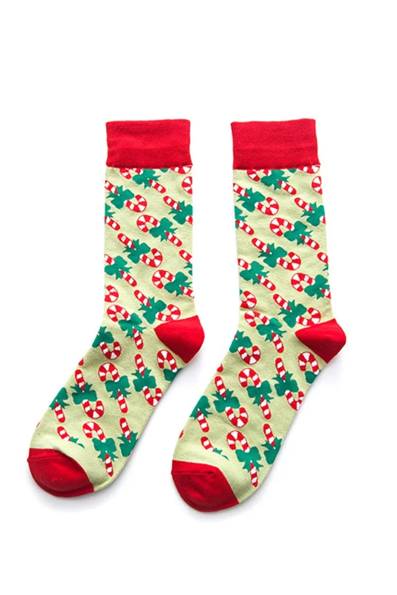 CHRISTMAS PRINTING ANKLE CREW SOCKS