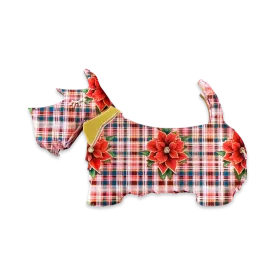 Festive 2023 Christmas Scottie Dog Brooch Set - Pack of 2 Elegant Pins