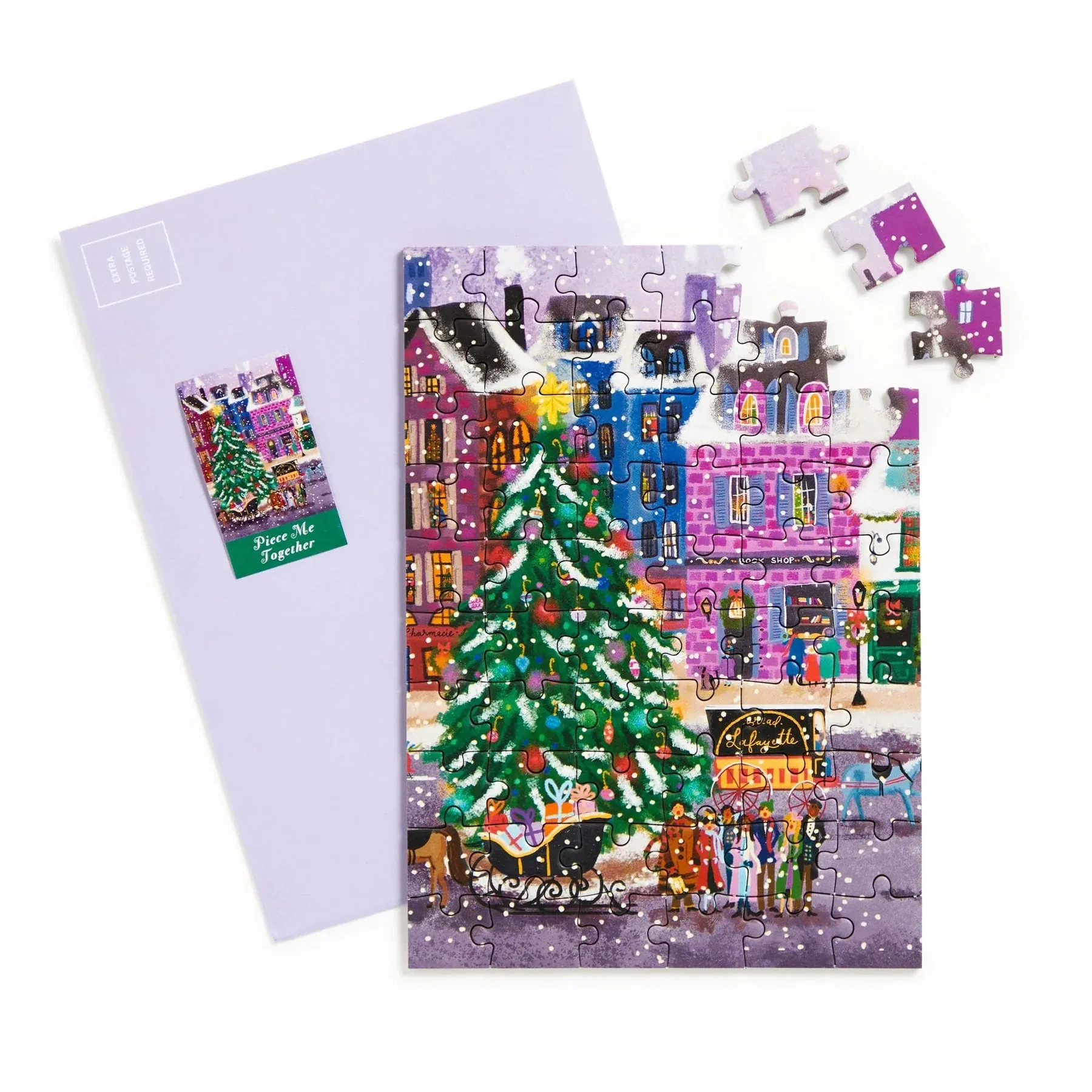 Christmas Square Puzzle Greeting Card