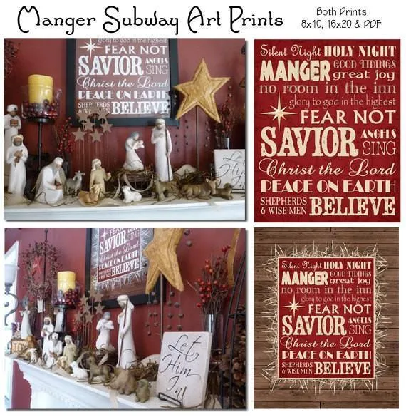 Christmas Subway Art {Nativity} PRINTABLE