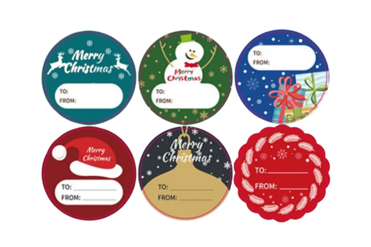 Christmas Theme Name Sticker