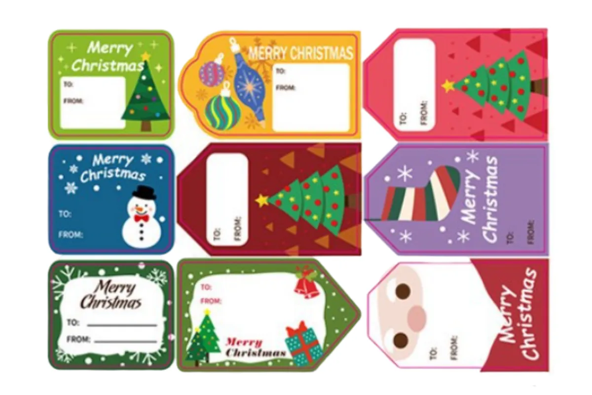 Christmas Theme Name Sticker