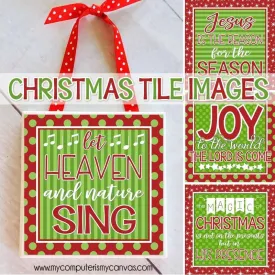 Christmas Tile Art Set PRINTABLE {Clearance}