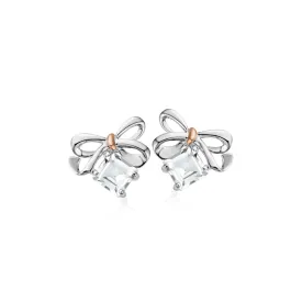 Clogau Sterling Silver Christmas Bow Stud Earring