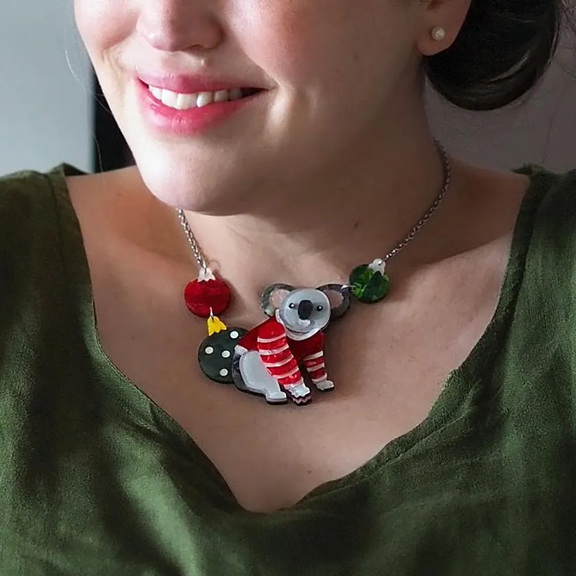 Comfy Christmas Koala Necklace