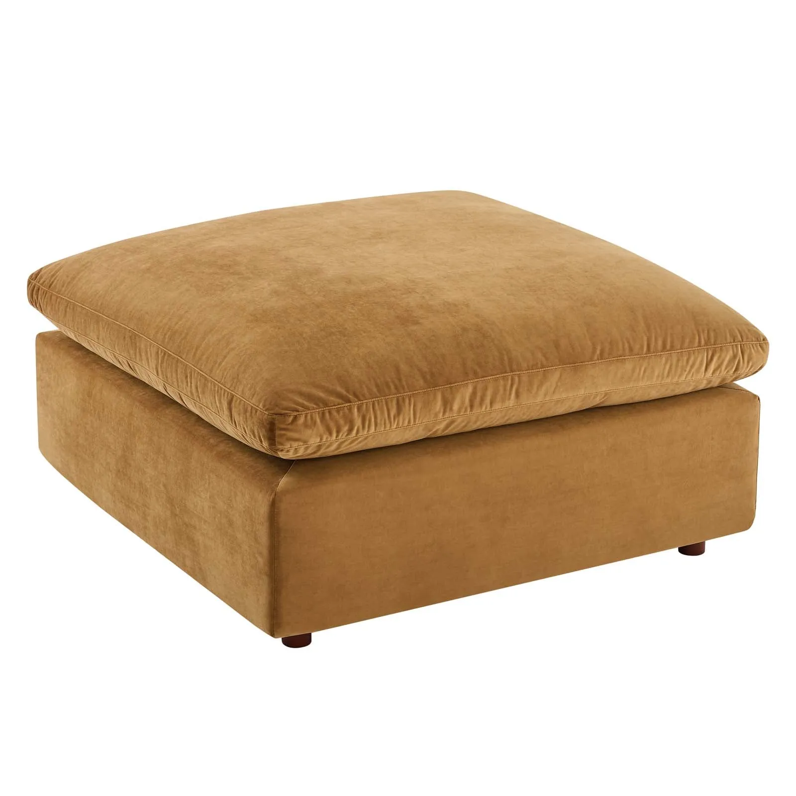 Commix Down Filled Overstuffed Performance Velvet Ottoman