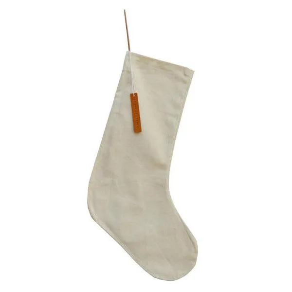 Cotton Christmas Stockings - Sand