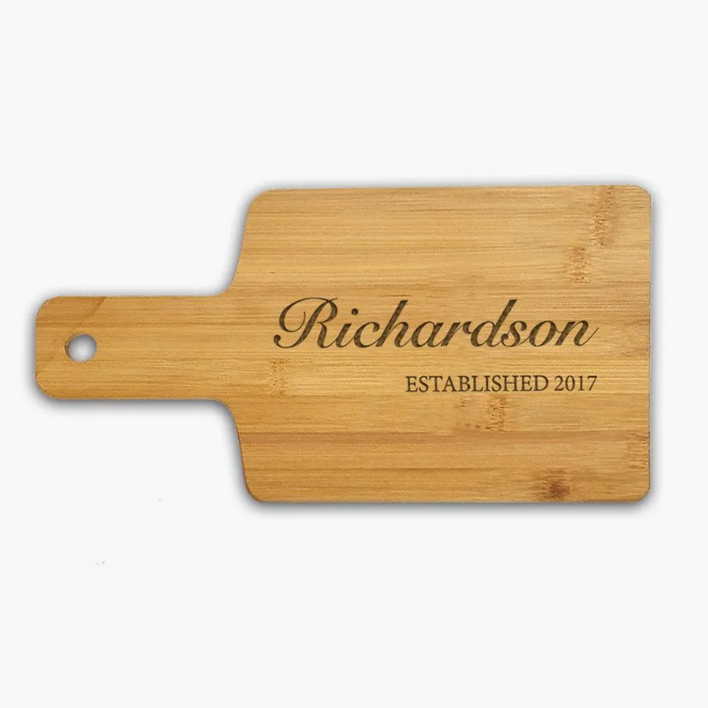 Custom Family Name Wooden Serving Board