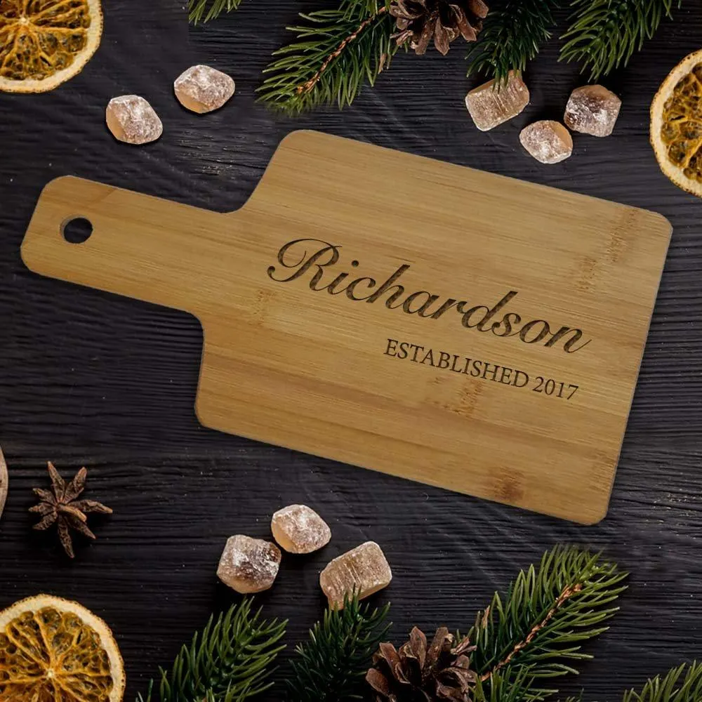 Custom Family Name Wooden Serving Board