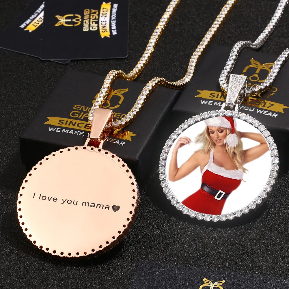 Custom Photo Medallions Necklace For Christmas- Best Christmas Gifts For Girlfriend