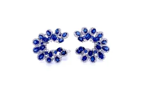 Earrings 18kt Gold Look-At-Me Sapphire & Diamonds