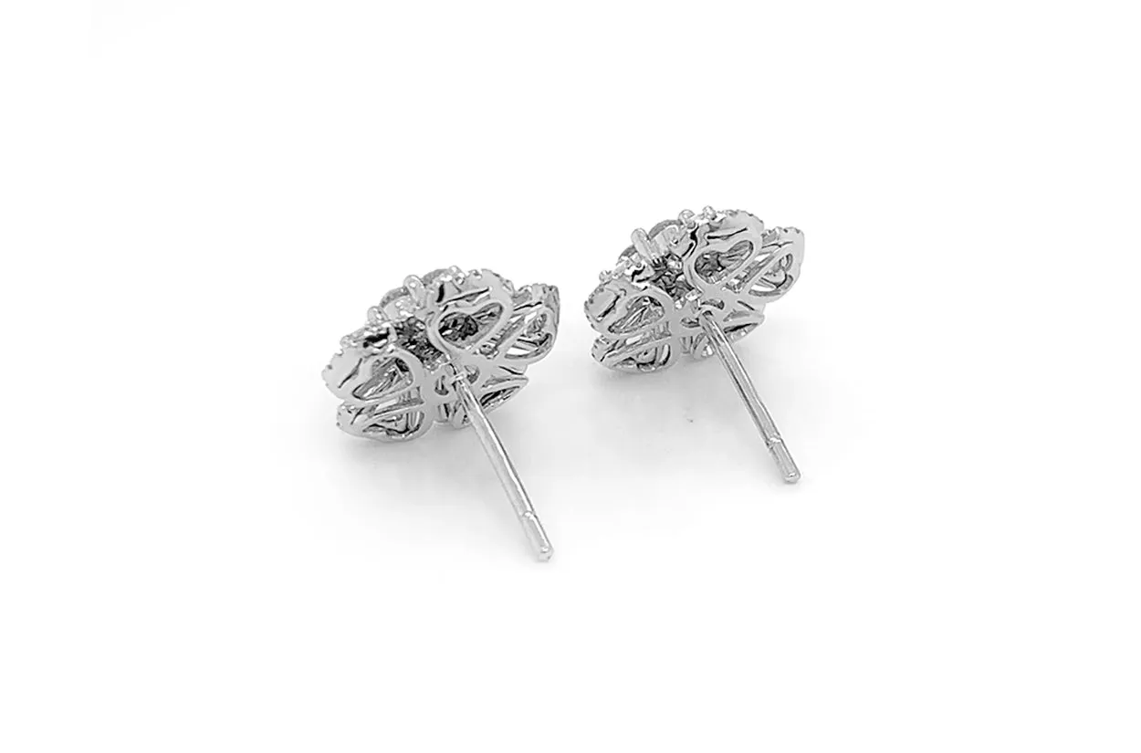 Earrings Flowers 18kt Gold & Diamonds