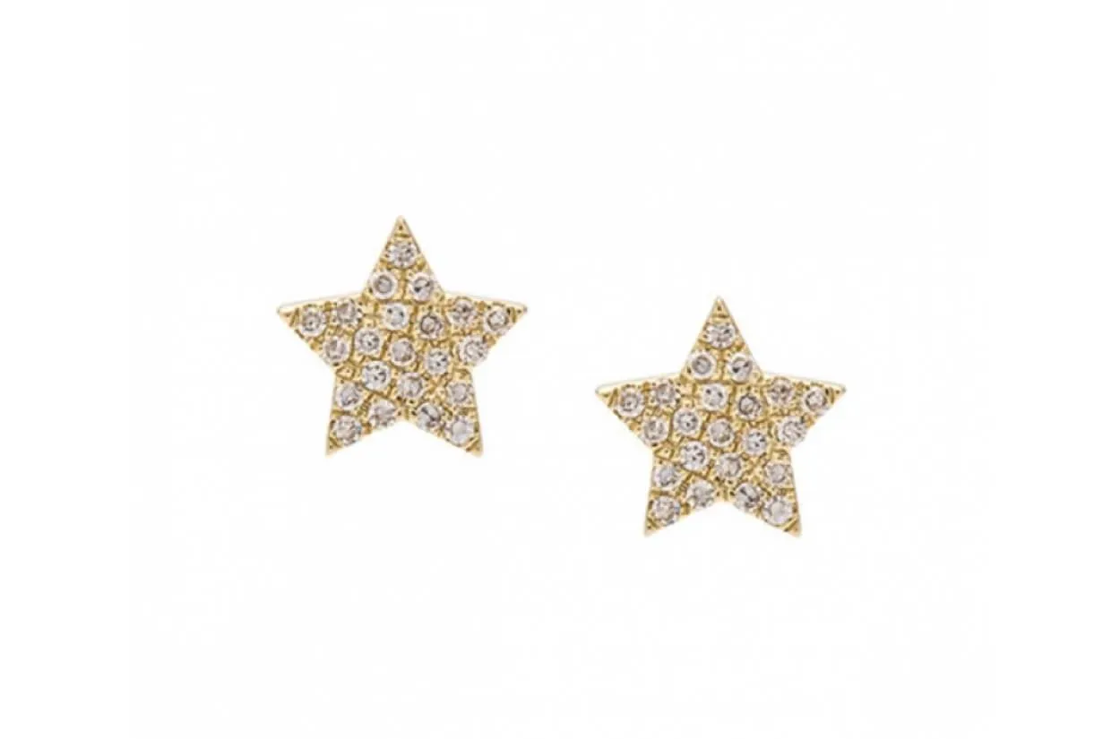 Earrings Star Gold & Diamonds