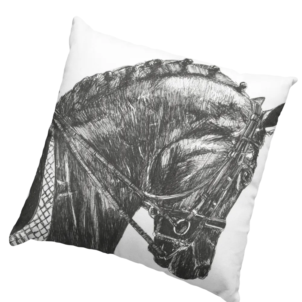 Ebony Glow Horse Cushion