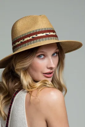 Ethnic Band Panama Hat