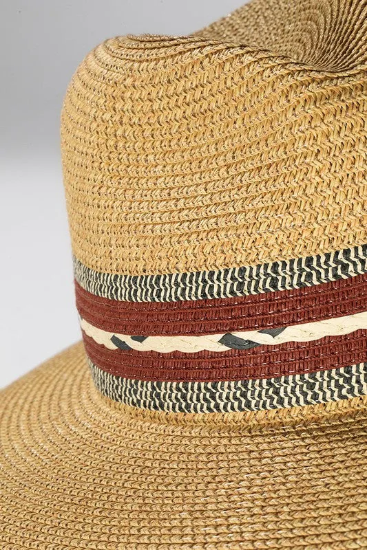 Ethnic Band Panama Hat