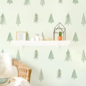 Evergreen Tree Toss Wall Decal Set