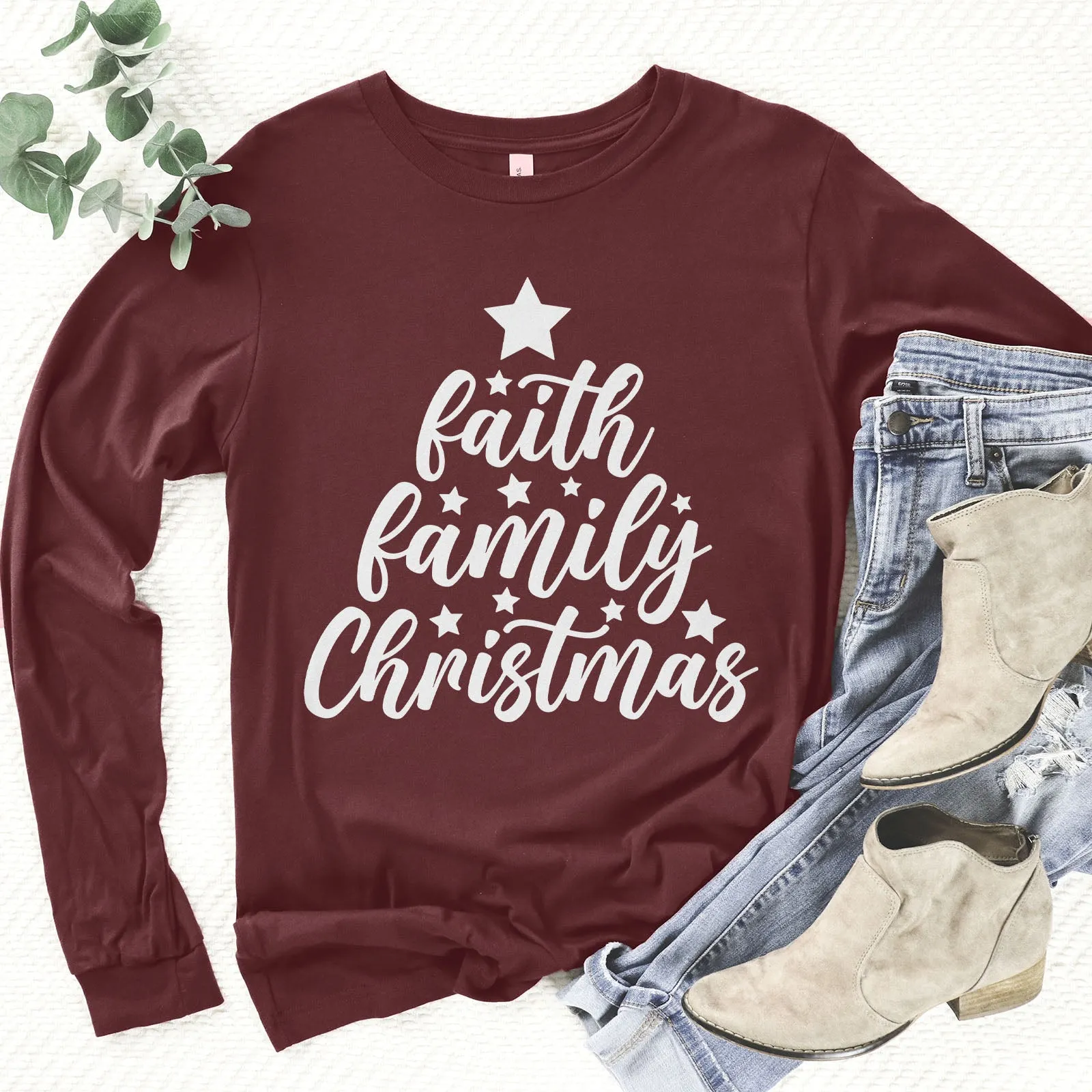 Faith Family Christmas Long Sleeve