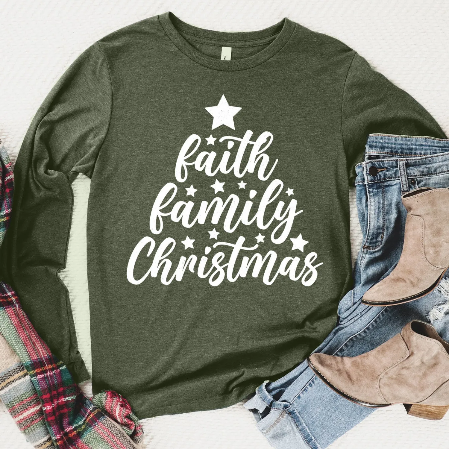 Faith Family Christmas Long Sleeve