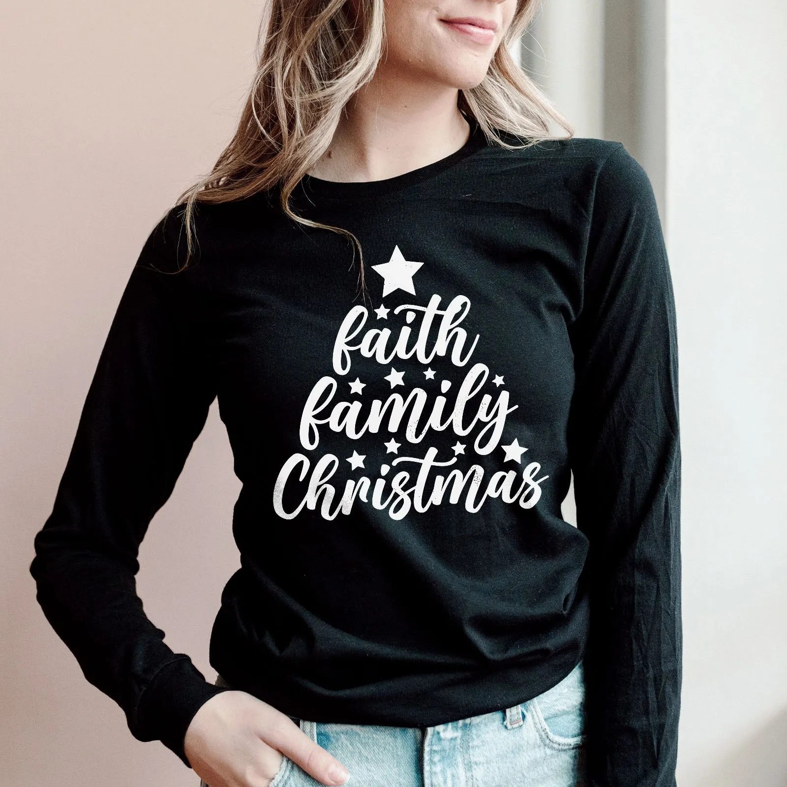 Faith Family Christmas Long Sleeve