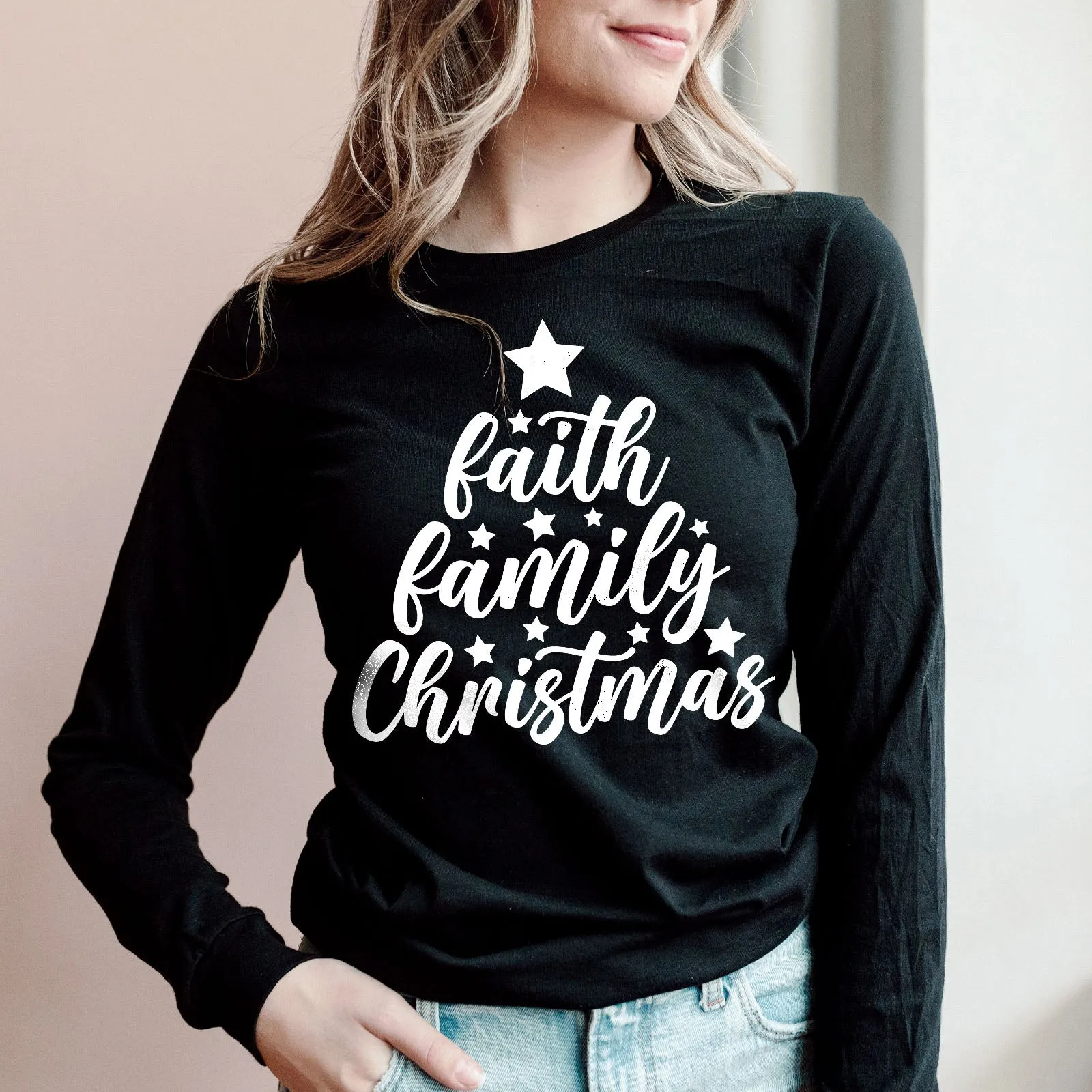 Faith Family Christmas Long Sleeve