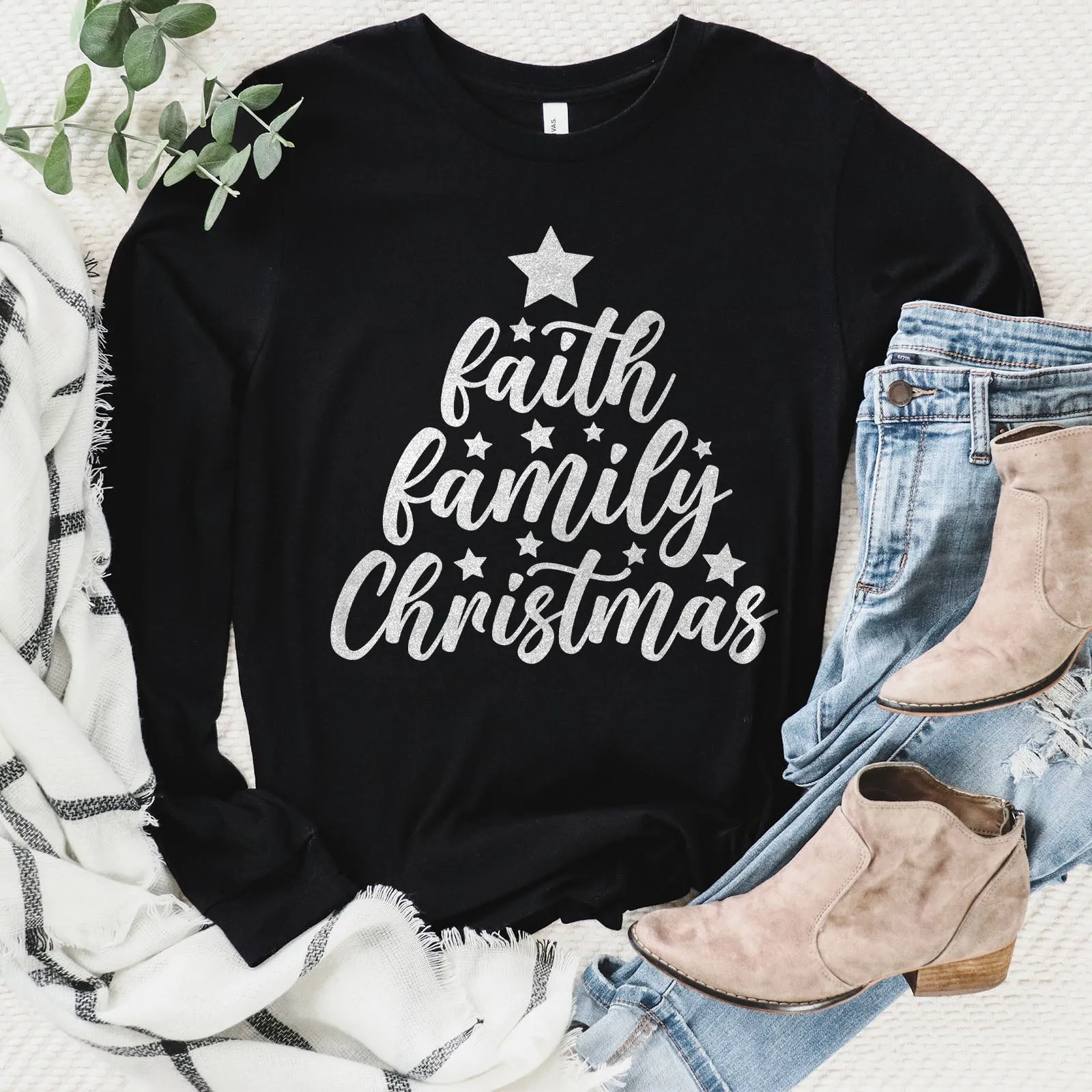 Faith Family Christmas Long Sleeve