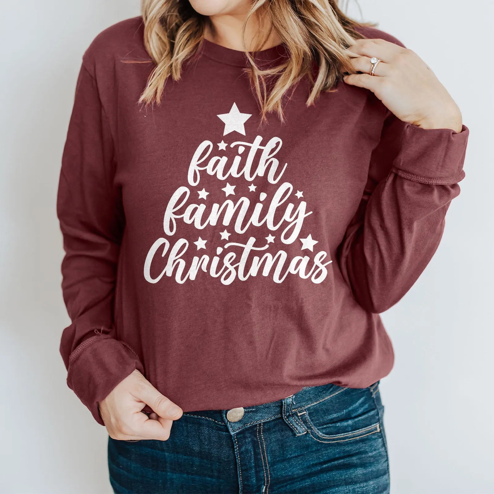 Faith Family Christmas Long Sleeve