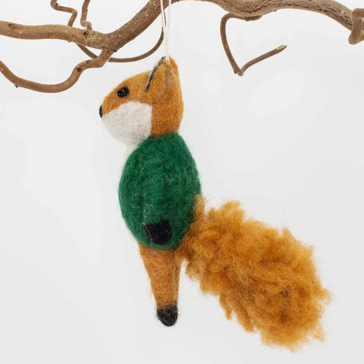 Fox in Green Jacket Christmas Decoration