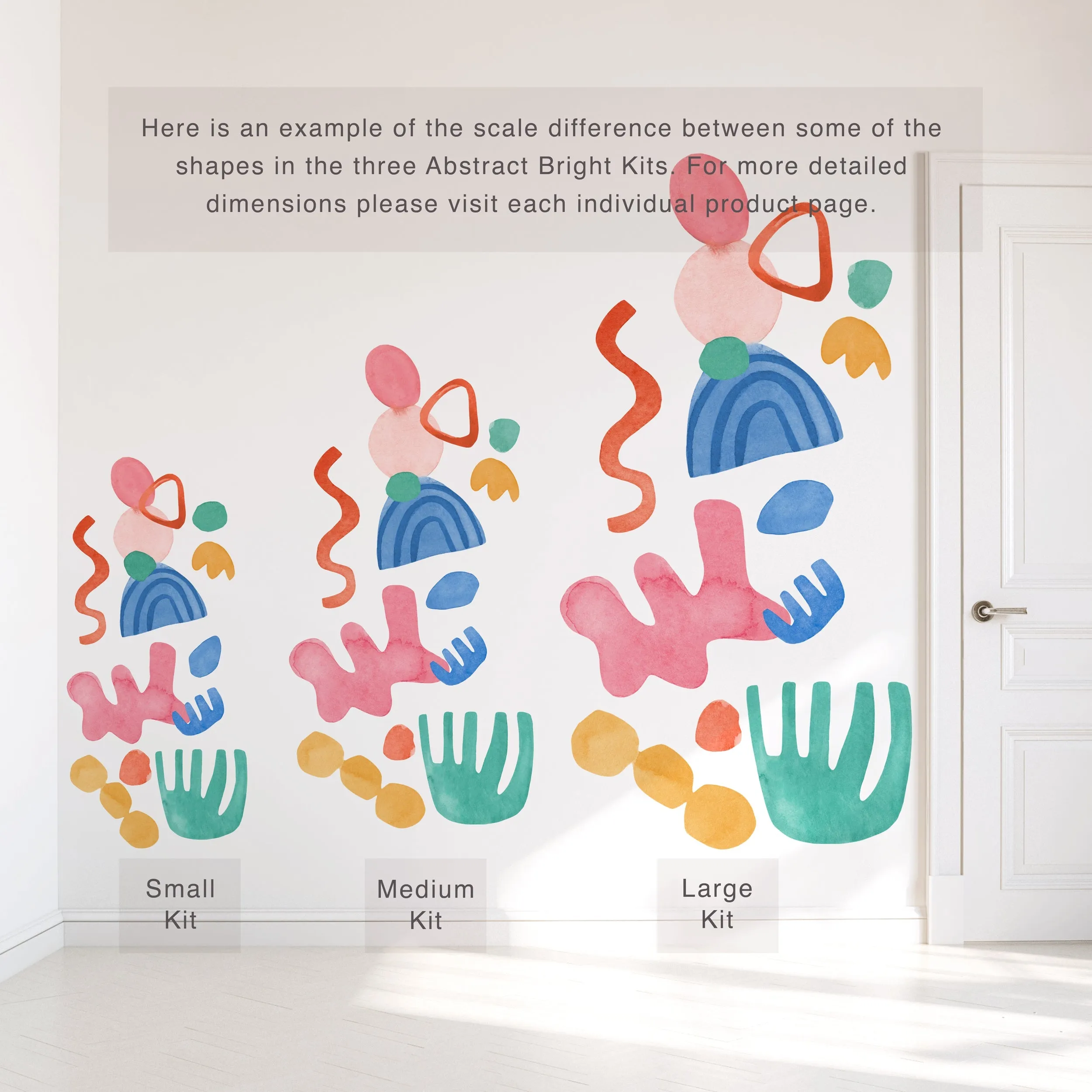 Fresh Abstract Shapes Wall Decal Set - Small