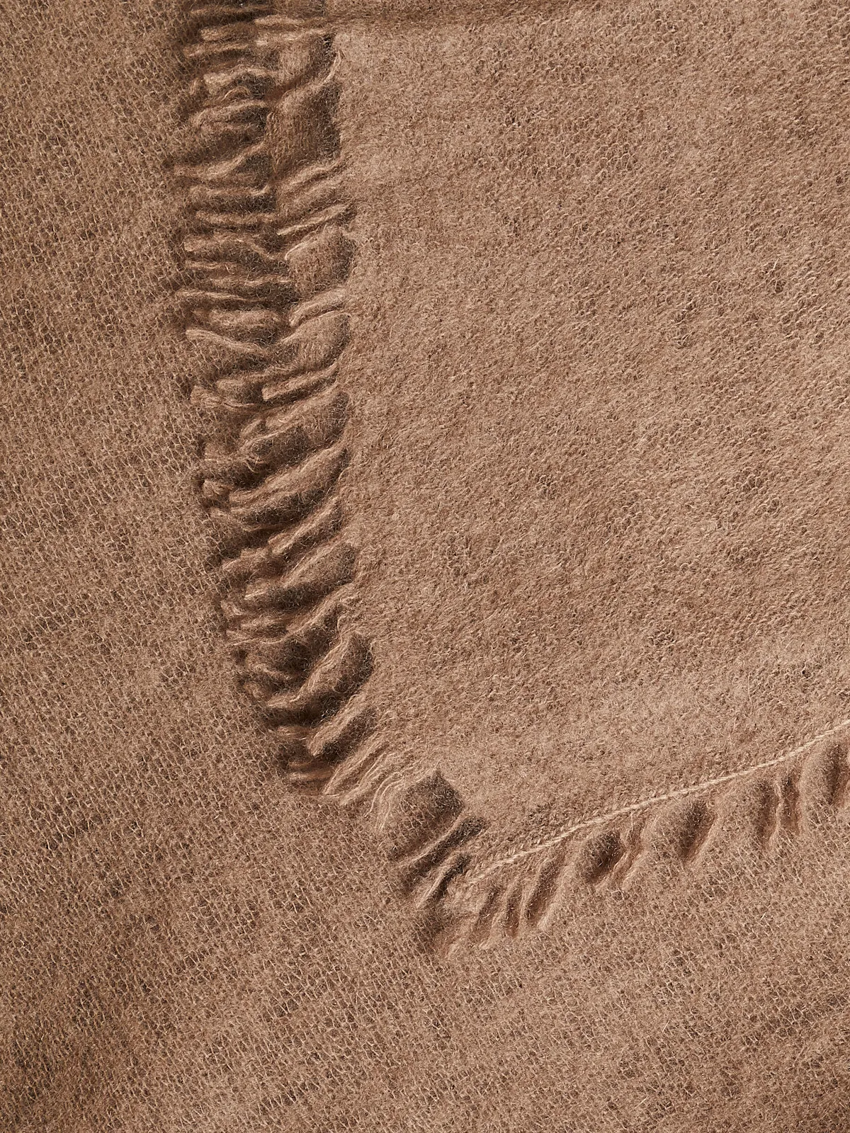 Fuzzy Feutre Shawl in Cappuccino