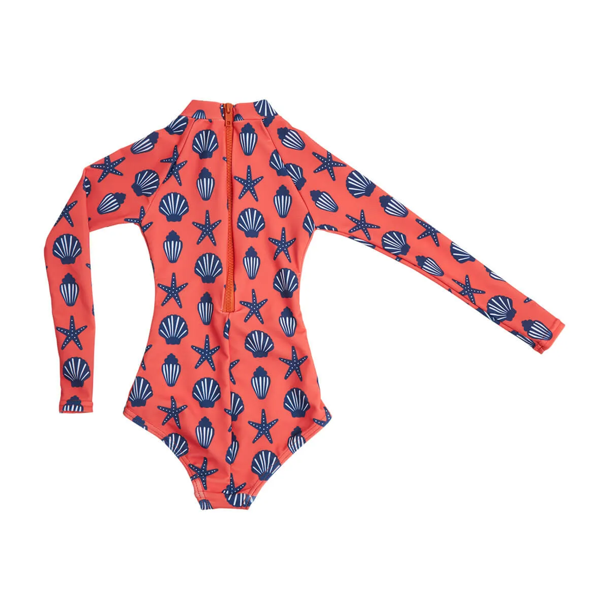 Girls Long Sleeve - Shells | Orange