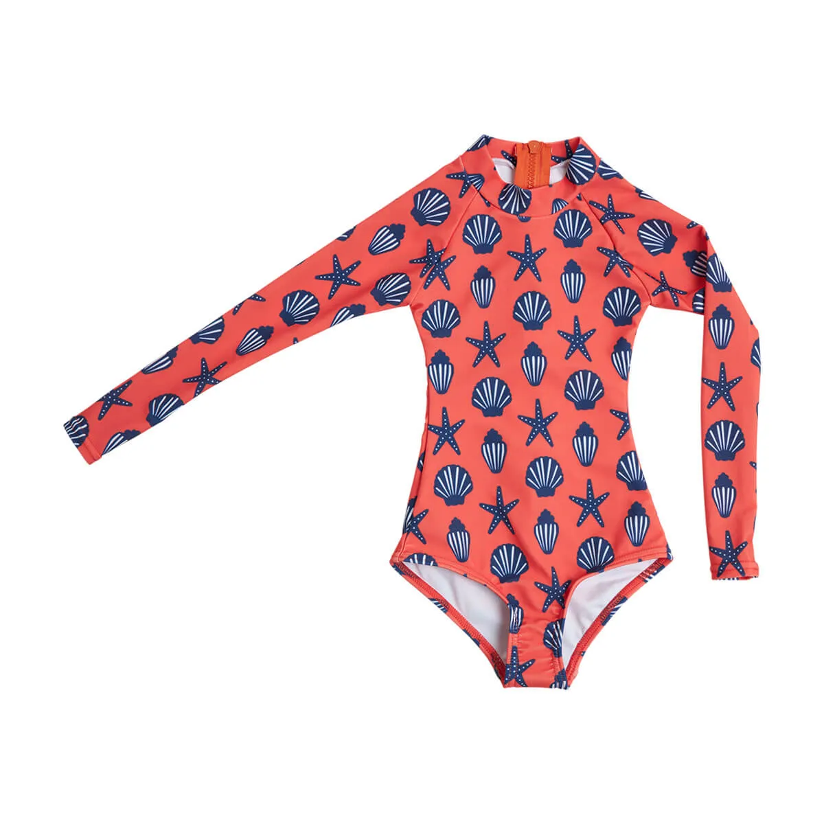 Girls Long Sleeve - Shells | Orange