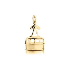 Gondola Ski Charm Gold